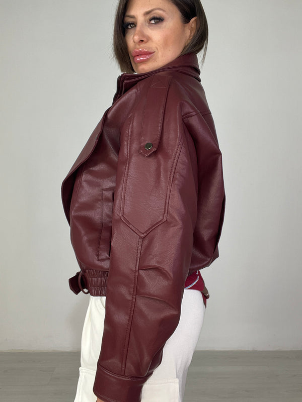 Bomber Eco-pelle Mini