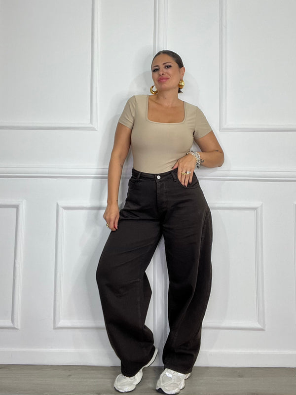 Jeans Ballon Brown
