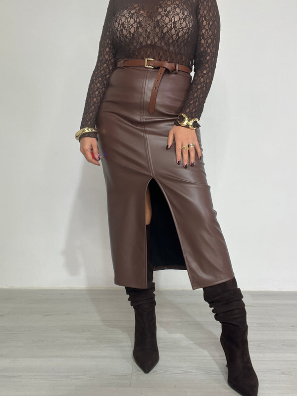 Gonna Ecopelle Curve di Stile