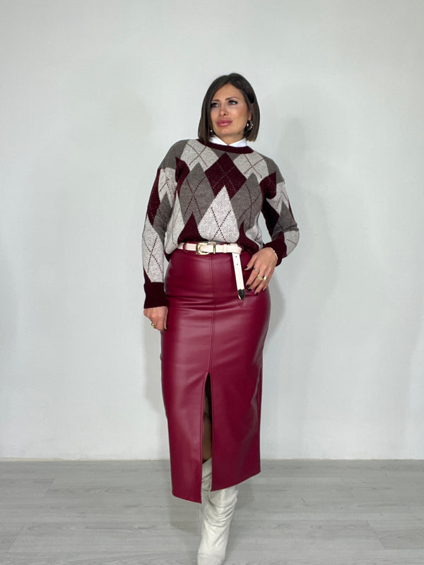 Gonna Ecopelle Curve di Stile