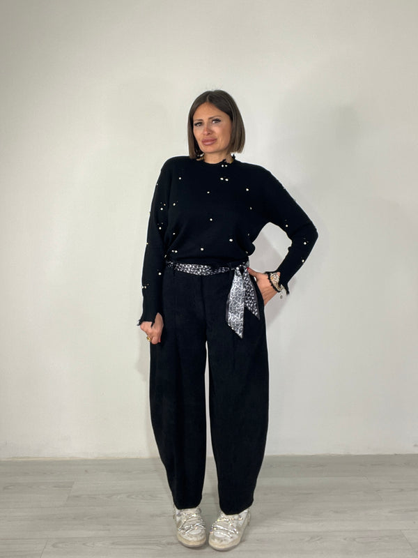 Pantalone flow costine