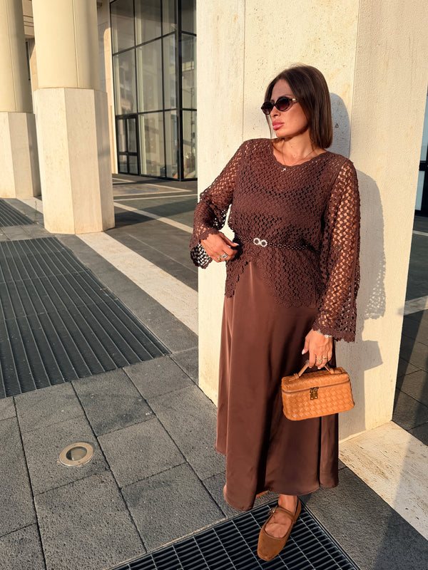 Abito Crochet Chocolate