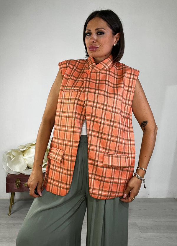 Gilet Tartan Sunset