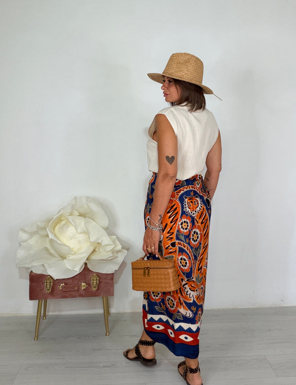 Gonna Pareo Fleur Sauvage