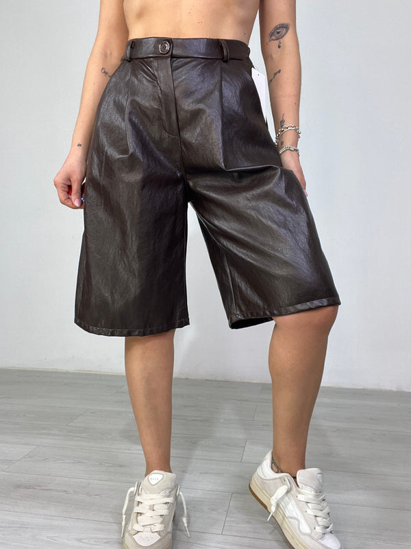 Bermuda Eco-pelle Fashion