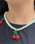 Collana Perle E Ciliegie