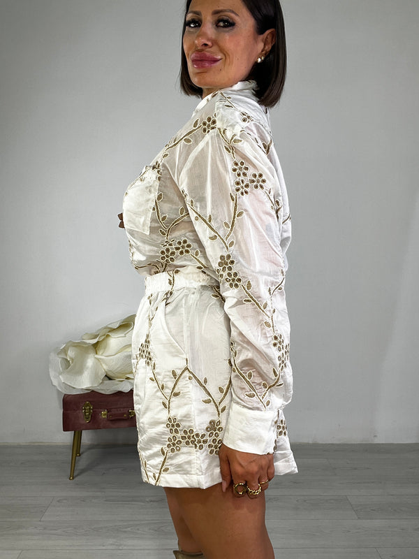 Co-ord set Ivory Garden