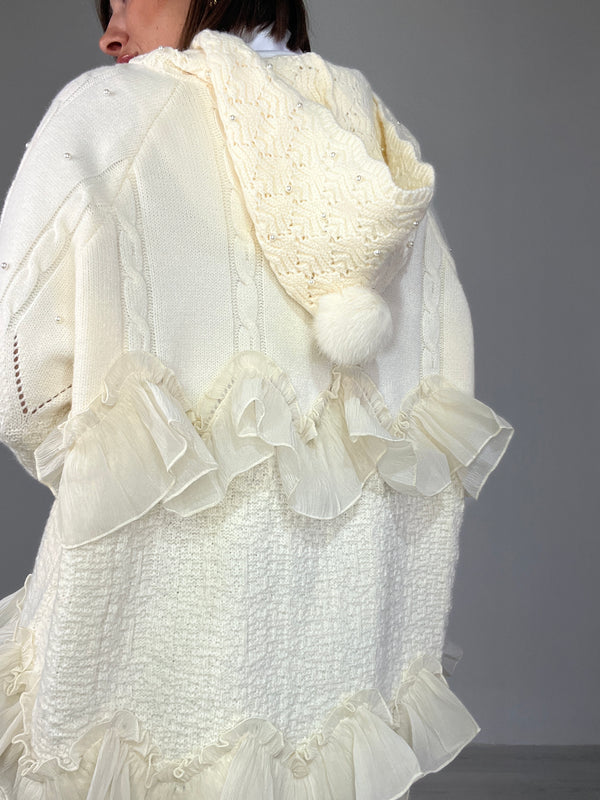 Cardigan Pearl Ruffle