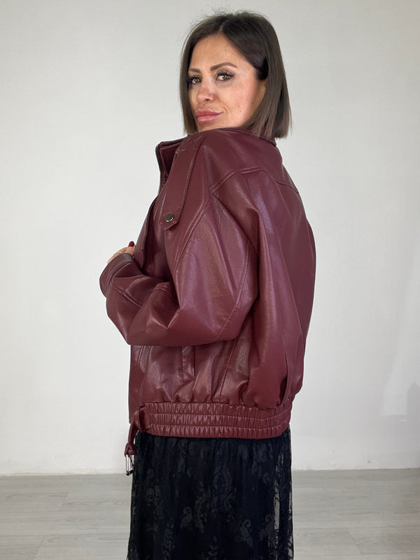 Bomber Eco-pelle Mini
