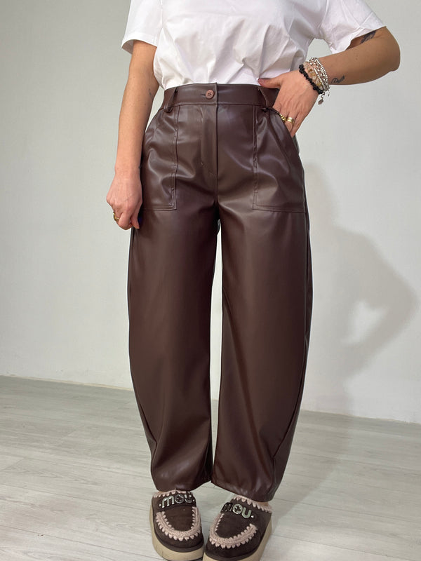 Pantalone eco-pelle