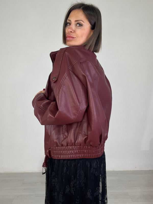 Bomber Eco-pelle Mini