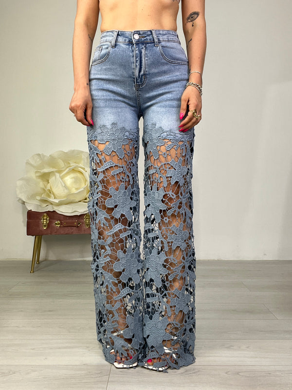 Jeans lace-up