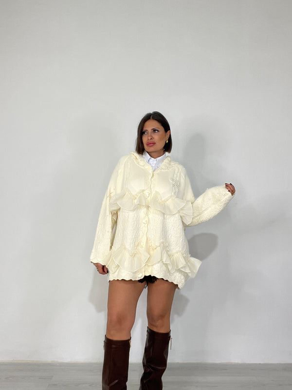 Cardigan Pearl Ruffle