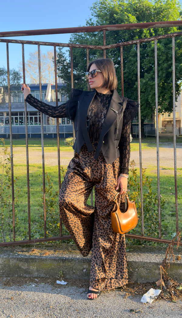 Pantalone Brown Leopard