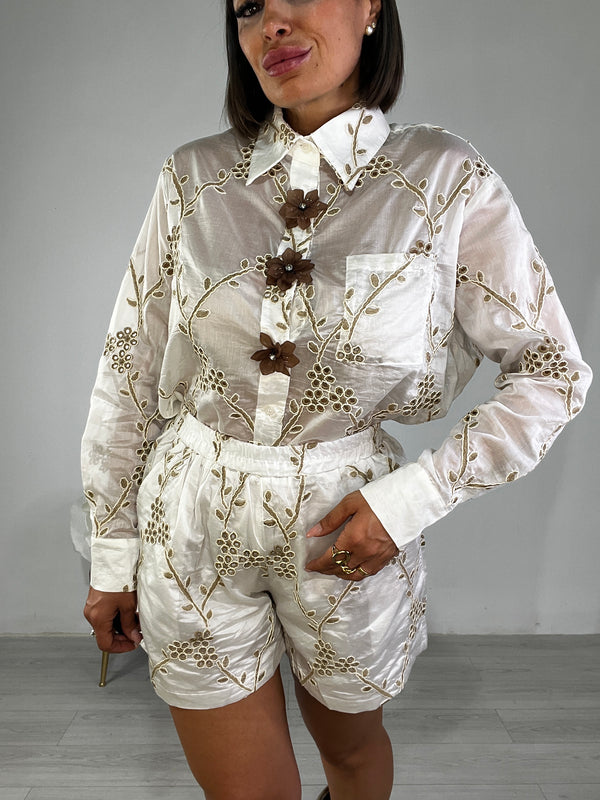 Co-ord set Ivory Garden