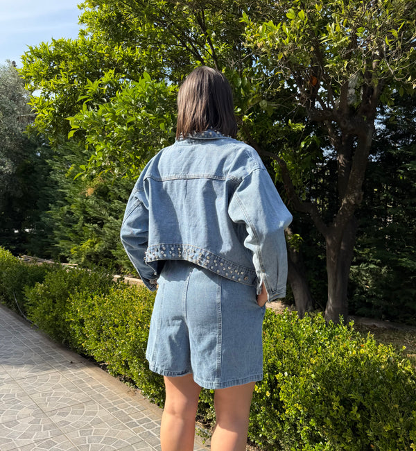 Giacca jeans "Shine Rock"