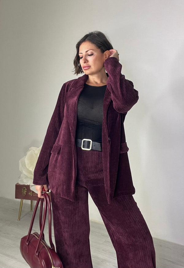 Tailleur in Velluto Raffinata Armonia