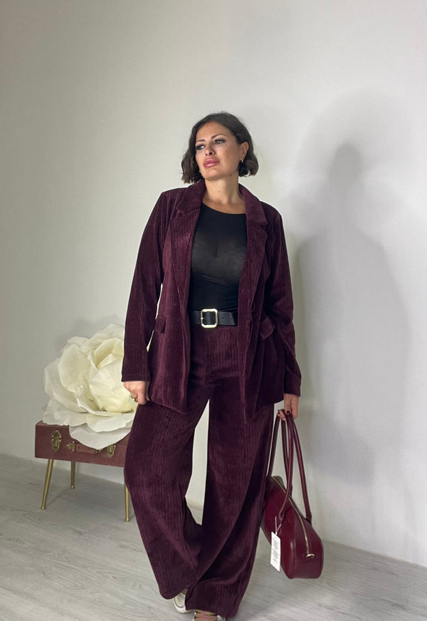 Tailleur in Velluto Raffinata Armonia