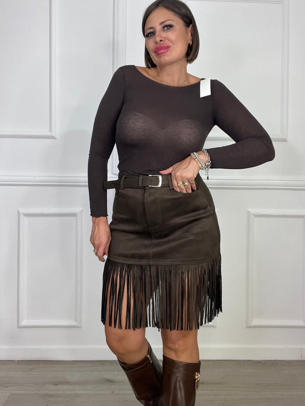 Gonna in Ecocamoscio Wild Grace