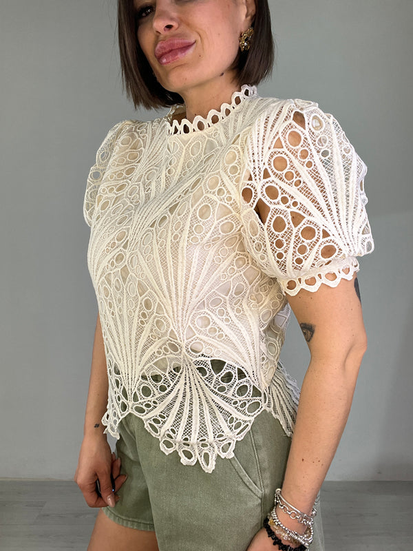 Blusa Fashion Macramé