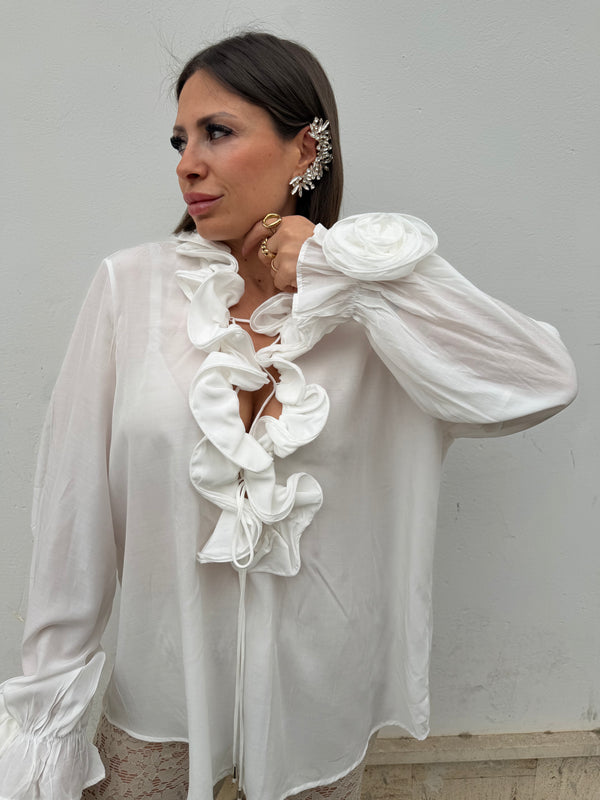 Blusa linen rose