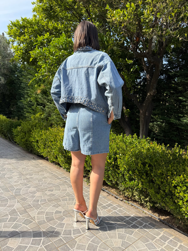 Giacca jeans "Shine Rock"