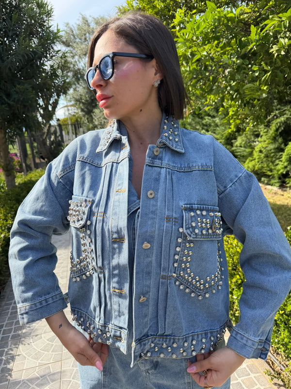 Giacca jeans "Shine Rock"