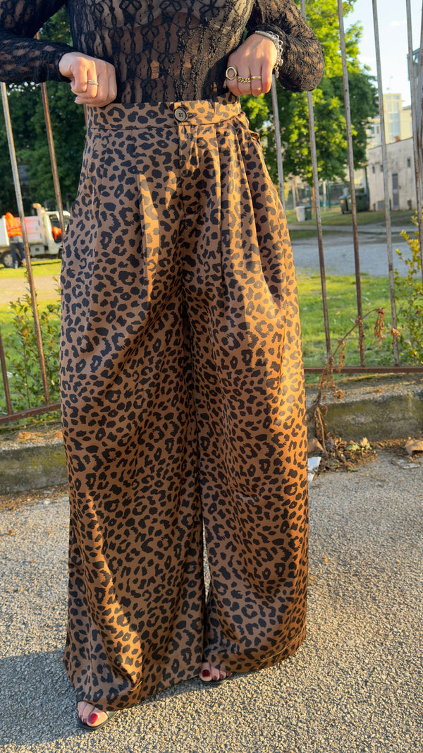 Pantalone Brown Leopard