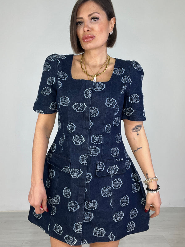 Abito Roses Denim