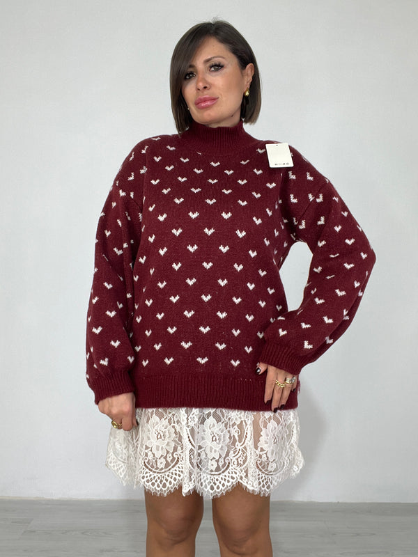 Abito Cuori Di Pizzo