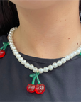 Collana Perle E Ciliegie