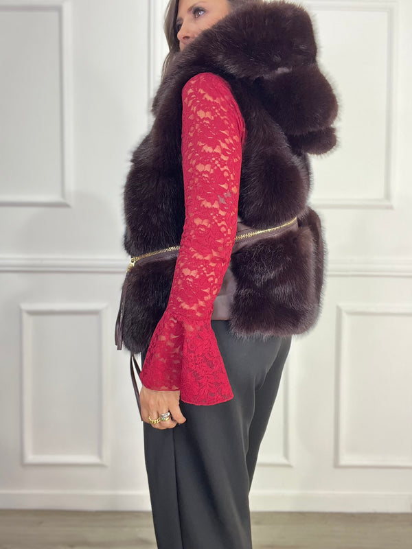 Gilet in Ecopelliccia Twist Fur