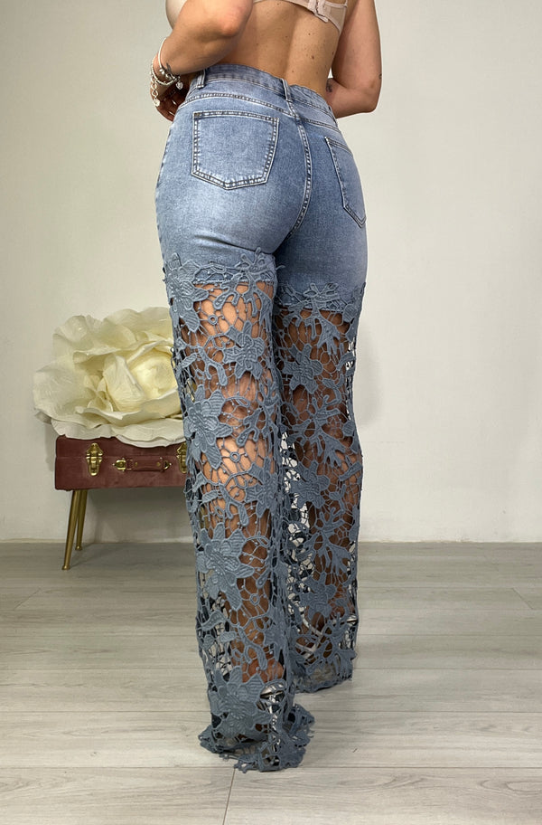 Jeans lace-up