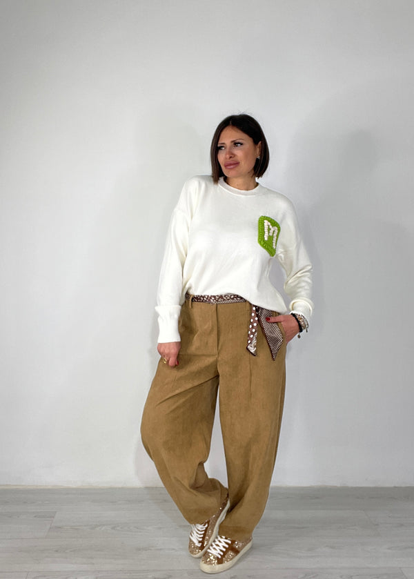 Pantalone flow costine