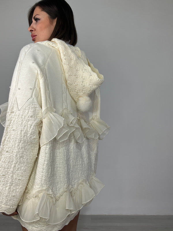 Cardigan Pearl Ruffle