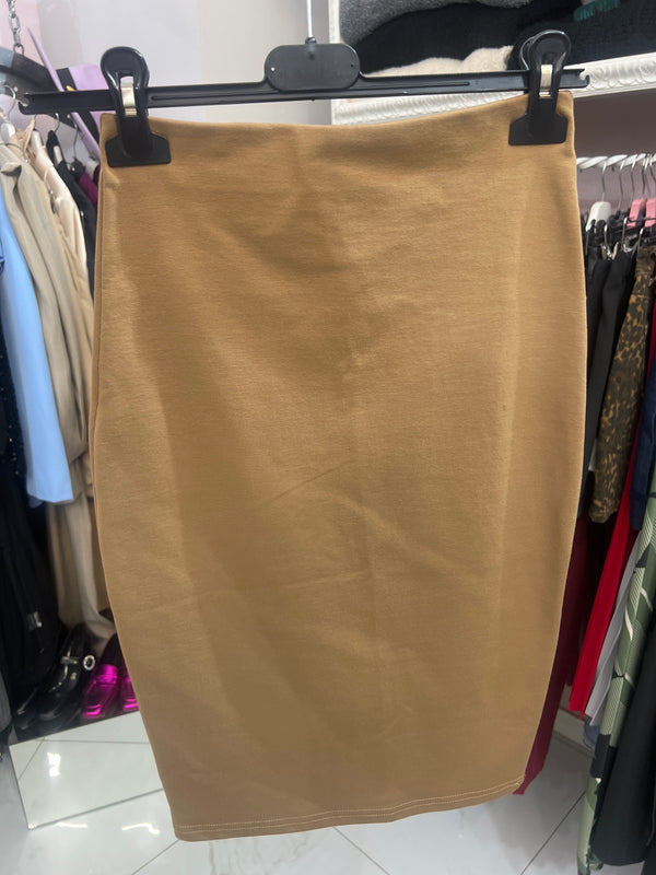 Gonna longuette biscotto