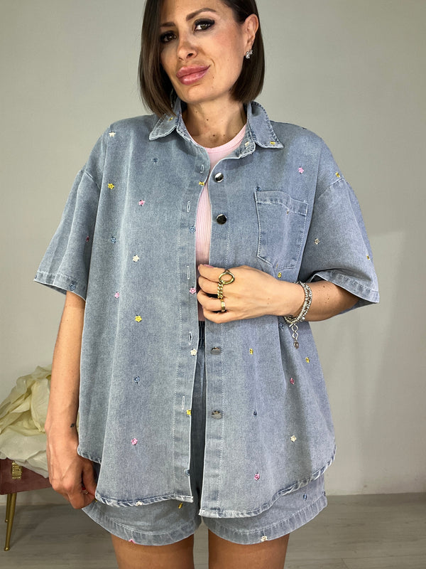 Twin set denim floreale
