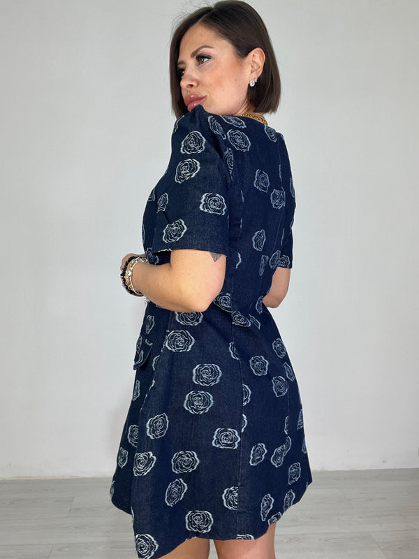Abito Roses Denim