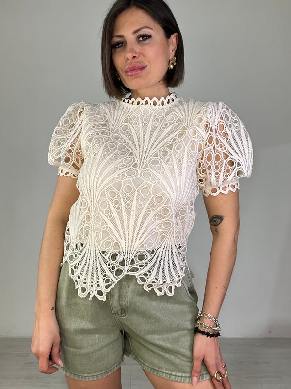 Blusa Fashion Macramé
