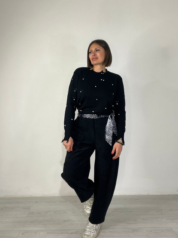 Pantalone flow costine