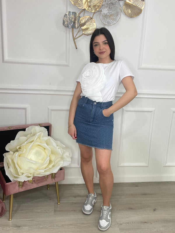 Gonna Jeans Martellata