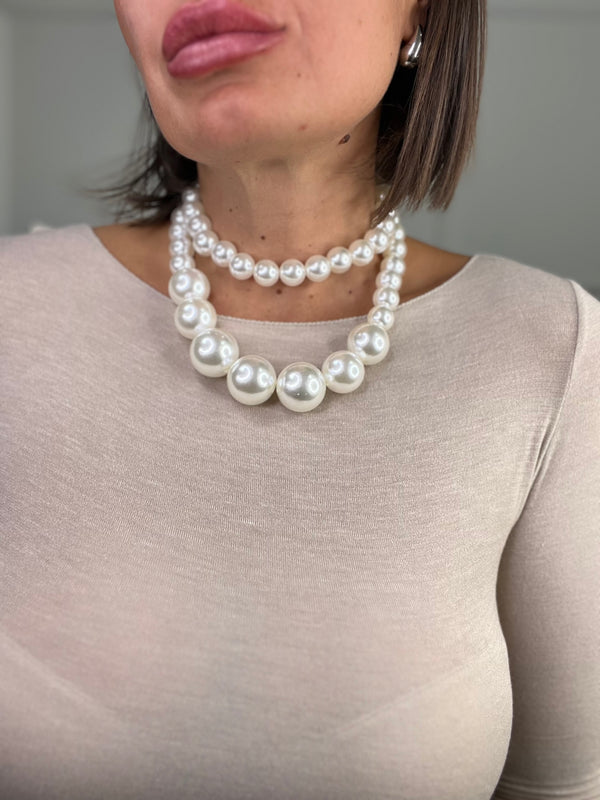 Collana Perle Su Due Fili