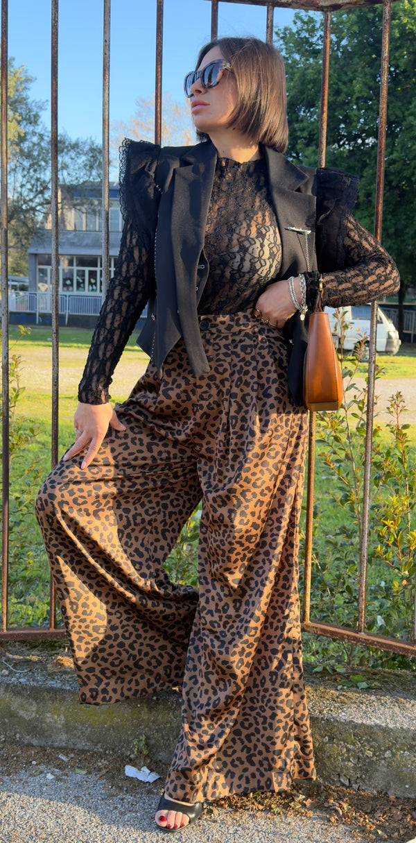 Pantalone Brown Leopard