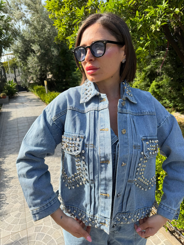 Giacca jeans "Shine Rock"