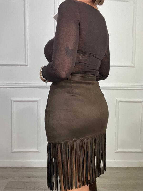 Gonna in Ecocamoscio Wild Grace