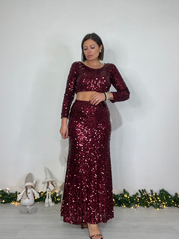 Maglia Crop Paillettes