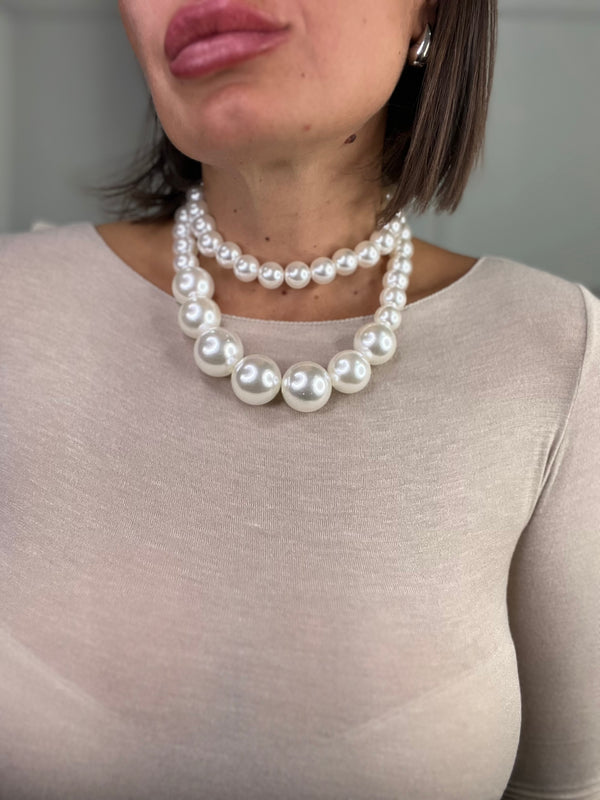 Collana Perle Su Due Fili