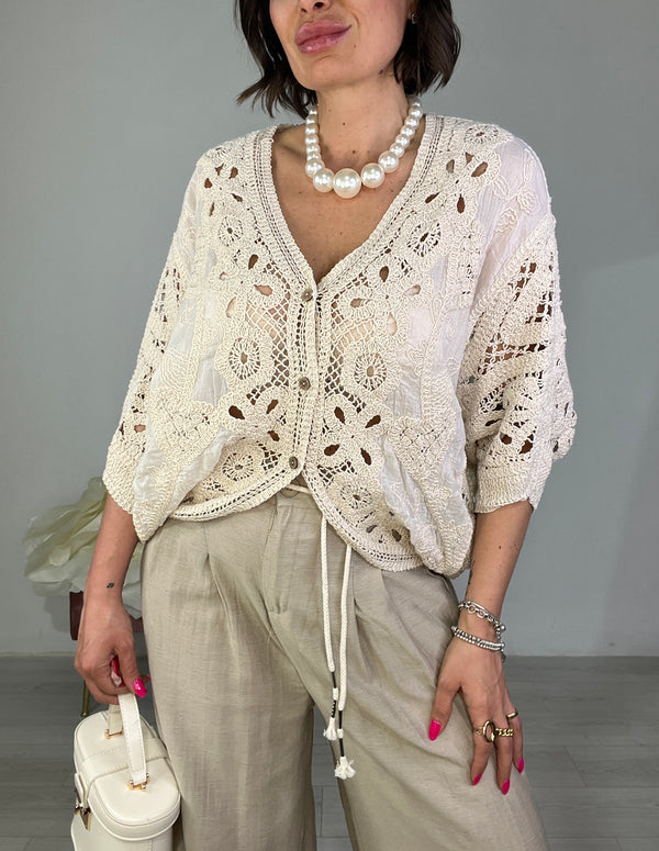 Cardigan Lace Crochet