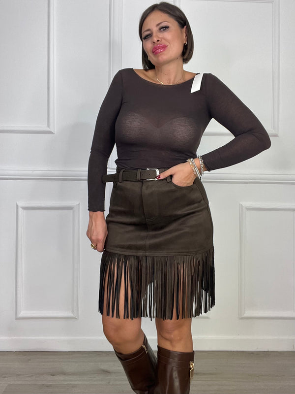 Gonna in Ecocamoscio Wild Grace