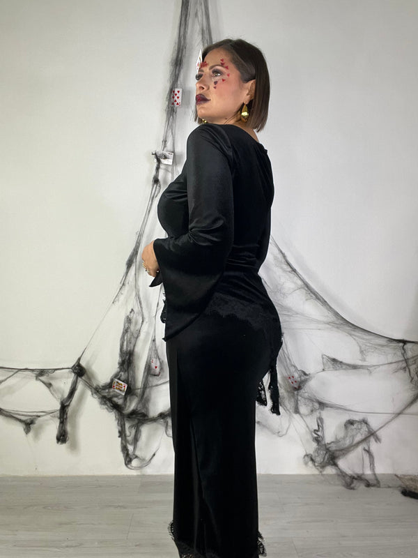 Coordinato In Velluto e Pizzo